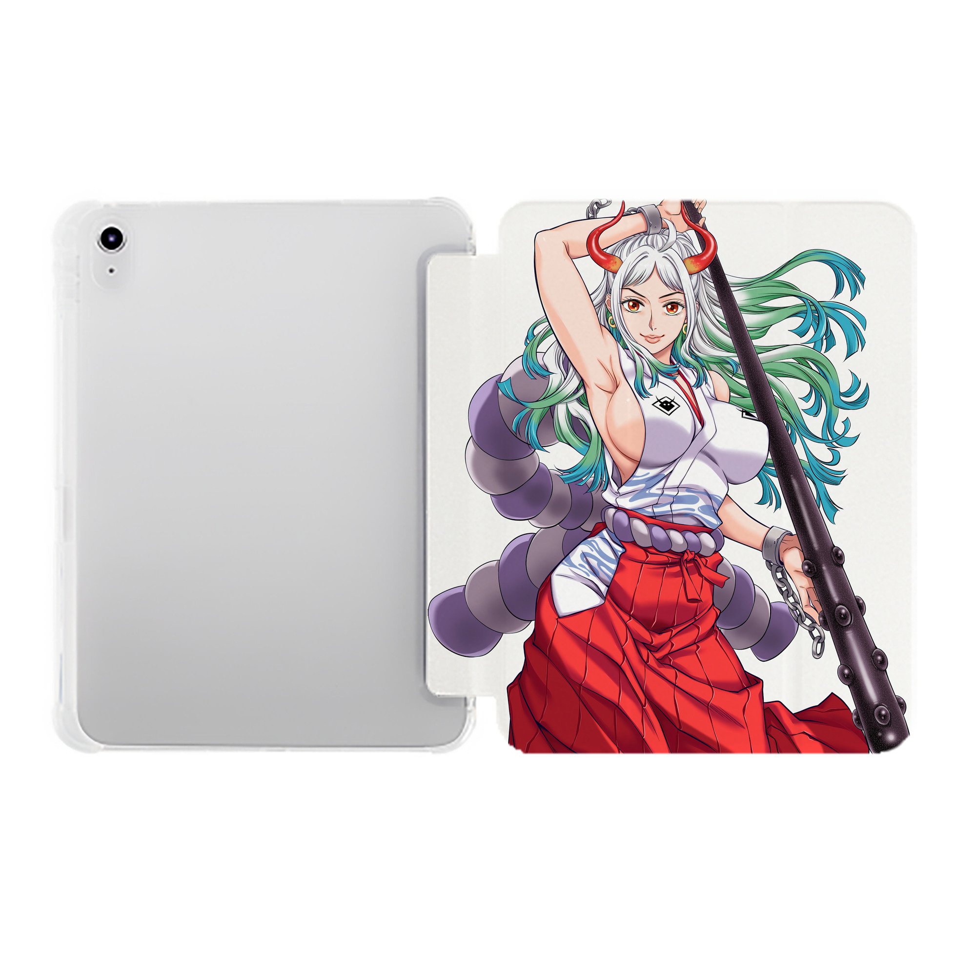 （画像用） ワンピース ONE PIECE IPad ケース ペン収納付き 三つ折りスタンド PUレザー×シリコン 対応機種9.5/10.5/10.9インチ